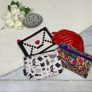 {4} Ipsy Small Fun Makeup Bags Pencil Cases